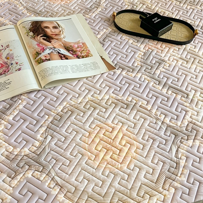 91家纺网 家纺一手货源 找家纺 美丽折2025夏季新品高端加厚全冰丝生物基乳胶凉席三件套 水洗天然乳胶凉席 安格尔斯-紫