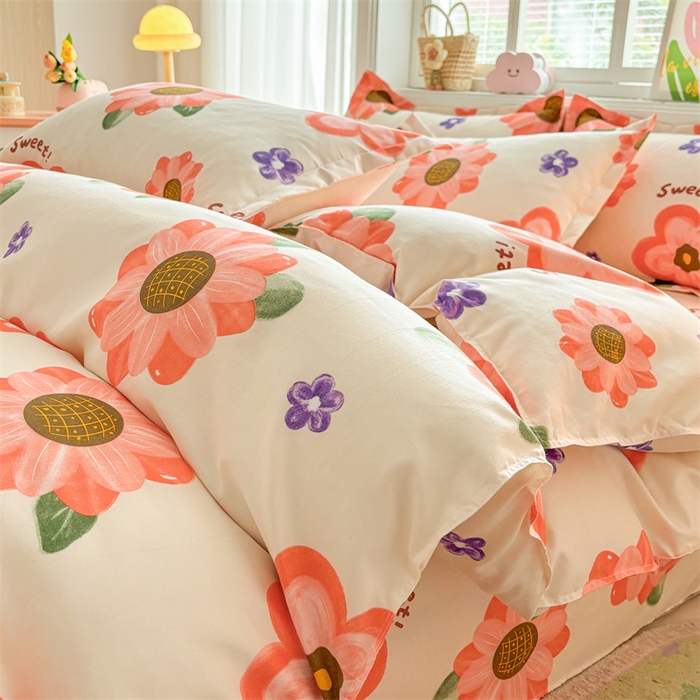 91家纺网 家纺一手货源 找家纺  爱一个家 2025新款植物羊绒四件套 玫香怡人