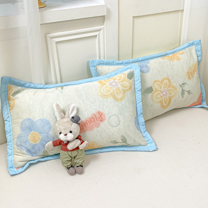 91家纺网 家纺一手货源 找家纺 顺顺家纺 2025新款凉感丝印花夏被空调被 夏花灿烂