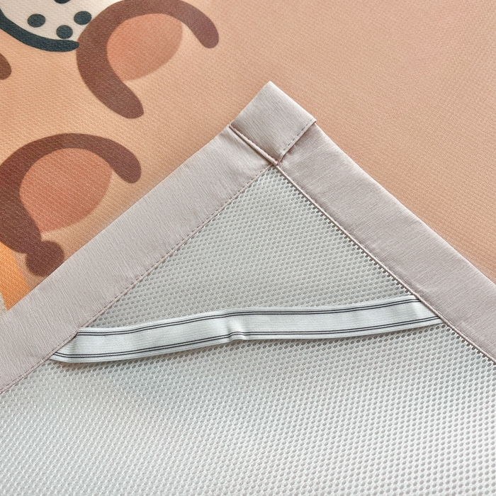 91家纺网 家纺一手货源 找家纺 博雅 2025新款独家版权A类大版数码印花1200D冰丝凉席 可爱卡皮巴拉