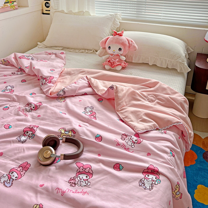 91家纺网 家纺一手货源 找家纺 妖妖家纺 2025新款超柔双层纱糯糯针织棉夏凉被 逛逛游乐园