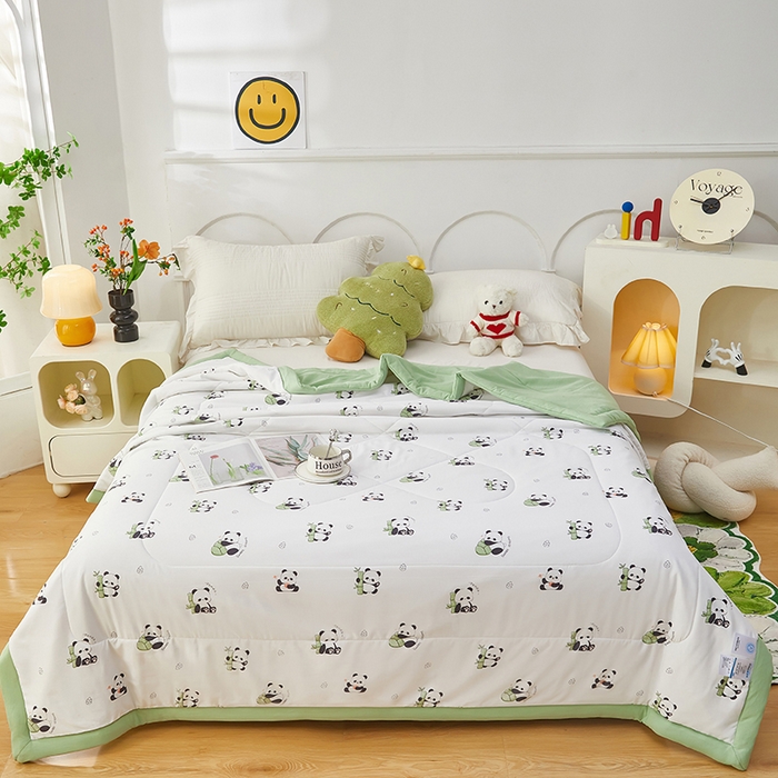 91家纺网 家纺一手货源 找家纺 中国龙家纺 2025新款舒爽柔小棉夏被被子被芯 熊有成竹