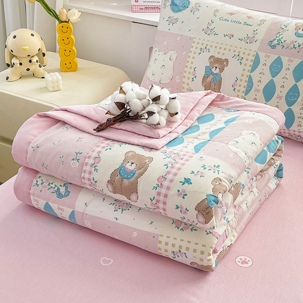 91家纺网 家纺一手货源 找家纺 思雅庭 2025新款里外全棉夏被新疆棉花夏凉被空调被 格子物语