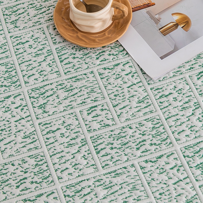 91家纺网 家纺一手货源 找家纺 鑫姿 2025新款5A抗菌凉席床裙款-雅致系列 雅致床裙款-冰豆绿