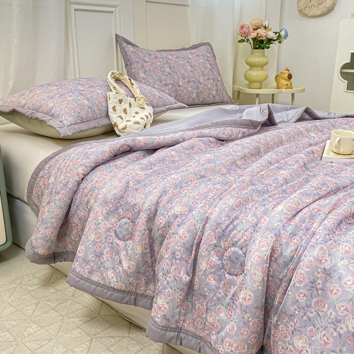 91家纺网 家纺一手货源 找家纺 顺顺家纺 2025新款凉感丝印花夏被空调被 繁花世界