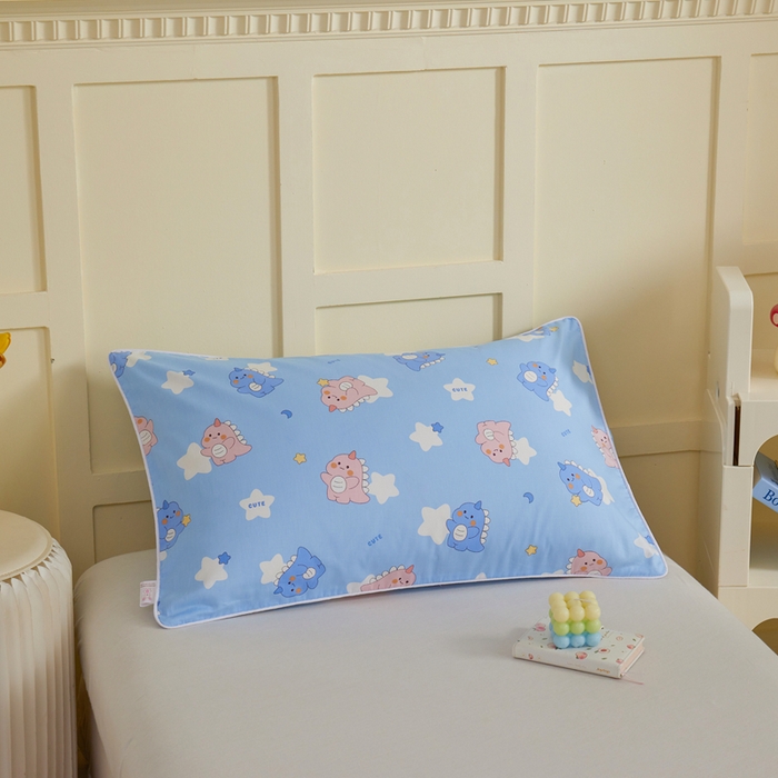 91家纺网 家纺一手货源 找家纺 ds生活馆 2025新款儿童学生纯棉精梳棉系列单夏被 星星恐龙蓝