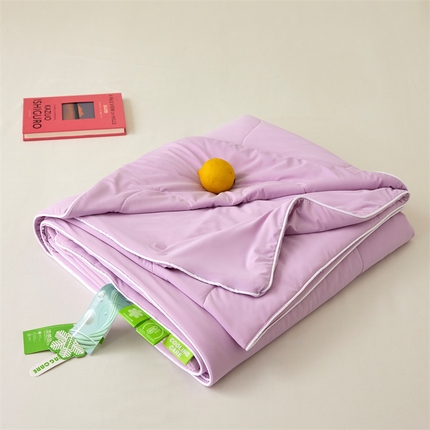 头等舱  2025新款锦氨凉感A类20大豆7A抗菌纯色空调被夏凉被夏被（配礼盒） 优雅紫