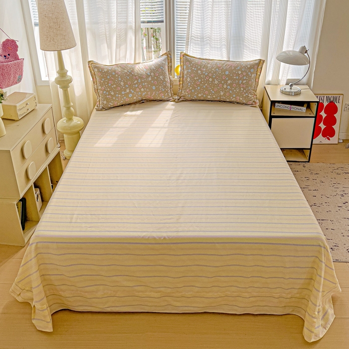 91家纺网 家纺一手货源 找家纺 暖芯优选 2025新款全棉纯棉一字绣四件套系列 春野星漫