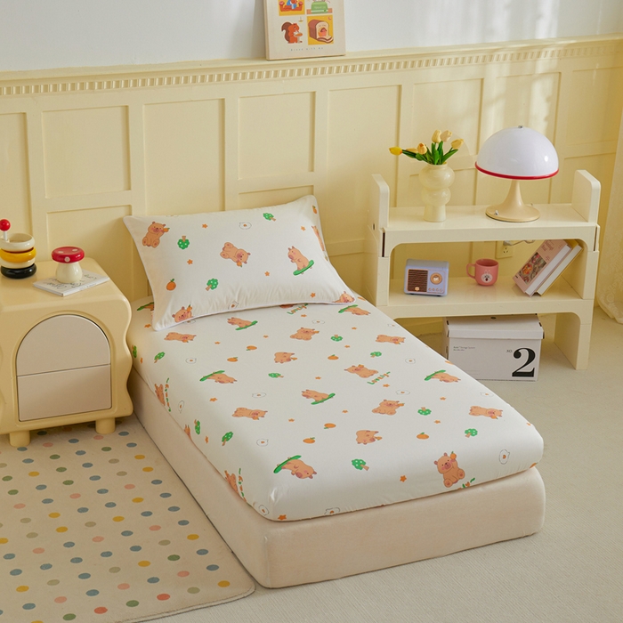 91家纺网 家纺一手货源 找家纺 ds生活馆 2025新款儿童纯棉精梳棉系列单床笠 滑板巴拉