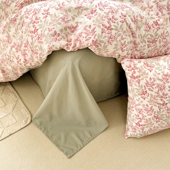 91家纺网 家纺一手货源 找家纺 丝芙妮家居2025新款水洗针织棉双层纱印花四件套 初夏薄荷