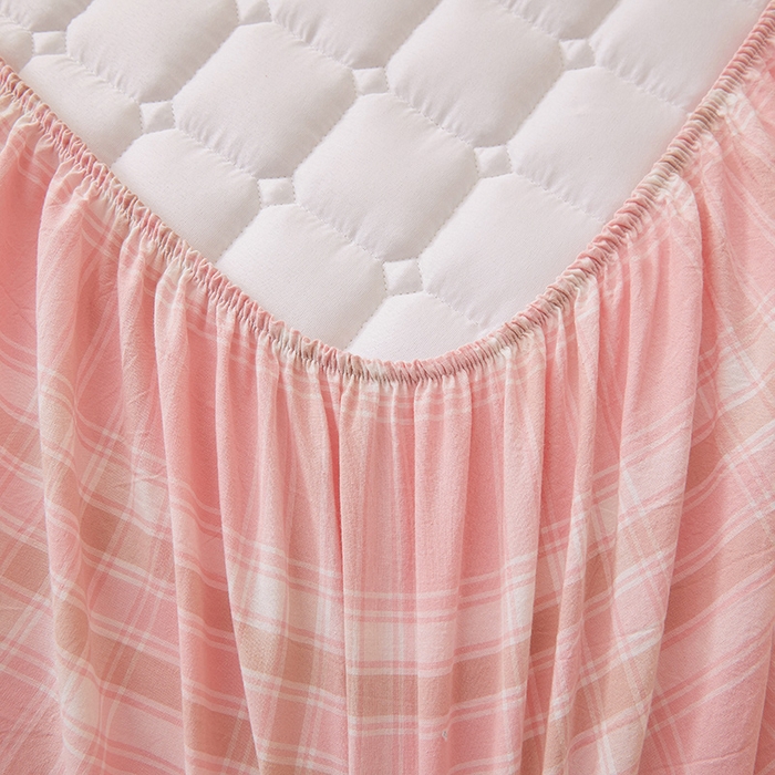 91家纺网 家纺一手货源 找家纺 喜居家纺2025新款A类水洗棉夹棉棉花床笠垫 棉-初见格