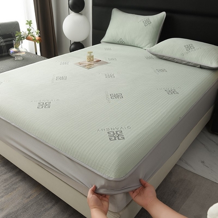 91家纺网 家纺一手货源 找家纺 （总）绒多多 2025新款A类凉感冰豆豆席子凉席床笠款