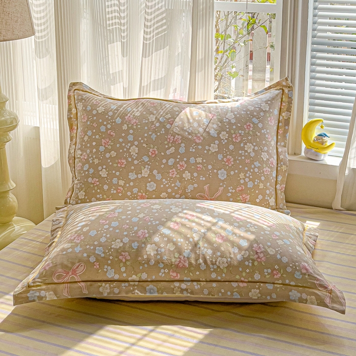 91家纺网 家纺一手货源 找家纺 暖芯优选 2025新款全棉纯棉一字绣四件套系列 春野星漫