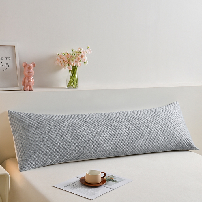 91家纺网 家纺一手货源 找家纺 艾兜坊 2025新款凉豆豆双人枕套 极简-灰