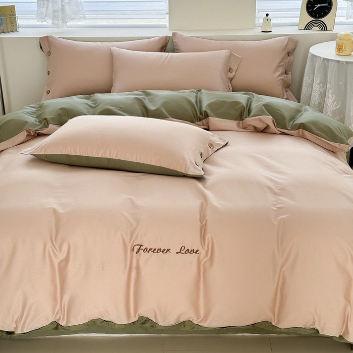 91家纺网 家纺一手货源 找家纺 艾迪尚家纺 2025新款A类纯色双拼长绒棉纯棉刺绣系列单品被套 被套单件（有单品 可定制） 云栖竹语