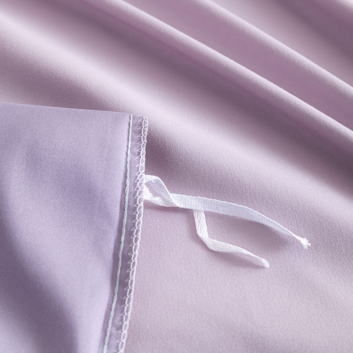 91家纺网 家纺一手货源 找家纺 恋之语 2025新款90克纯色双拼四件套 香芋紫+罗兰紫