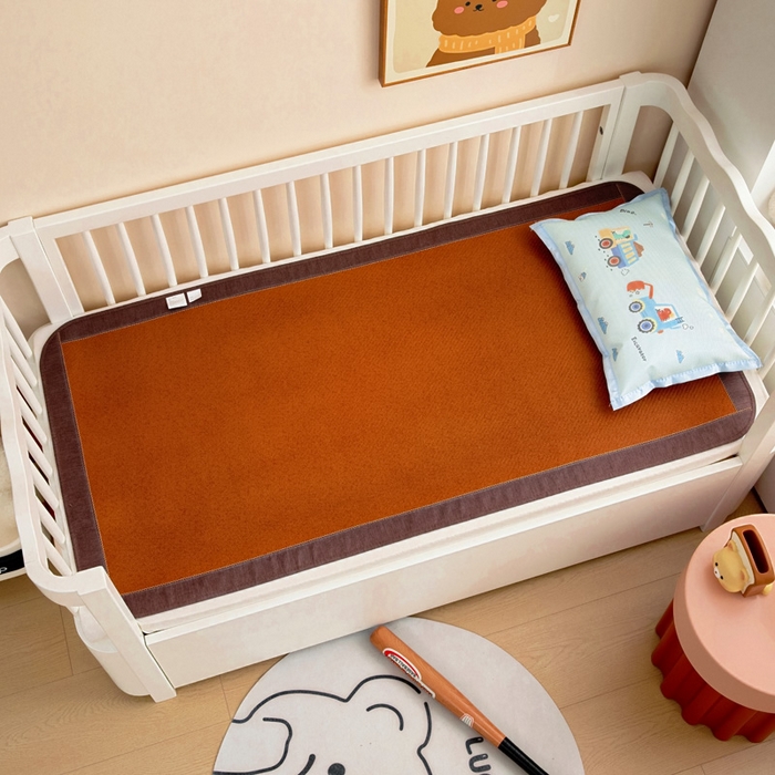 91家纺网 家纺一手货源 找家纺 梵赫 2025新款冰丝古藤双面卡通儿童凉席凉席-小恐龙车队