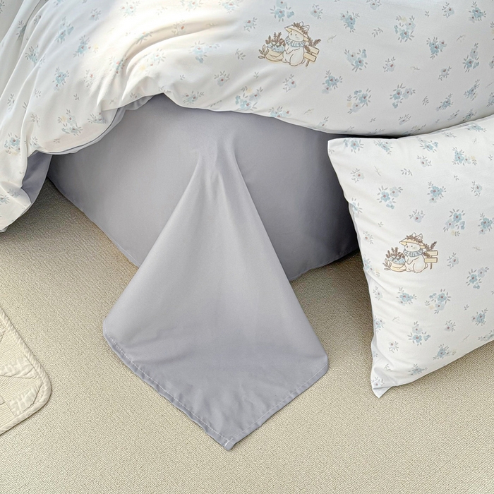 91家纺网 家纺一手货源 找家纺 丝芙妮家居2025新款水洗针织棉双层纱印花四件套 花枝语