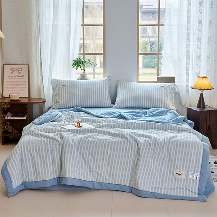 91家纺网 家纺一手货源 找家纺 （总）恋人优选 2025新款纯棉色织水洗夏被