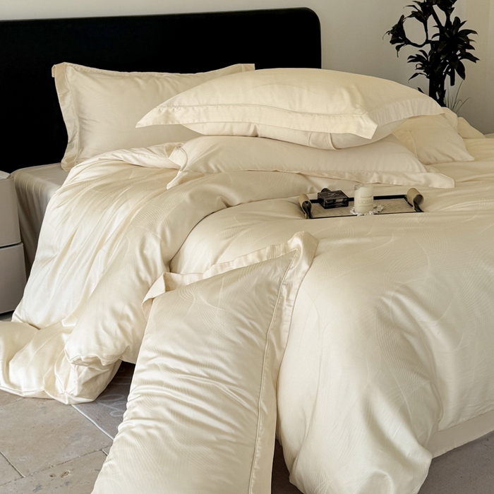 91家纺网 家纺一手货源 找家纺 莱豫家纺 2025新款天丝棉提花四件套 媞娜米