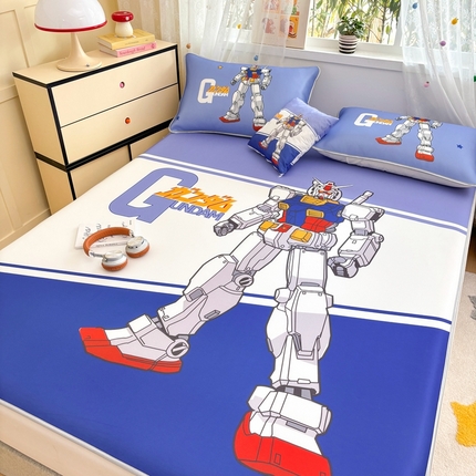 ds生活馆 2025新款大版卡通牛奶丝凉席变形金刚