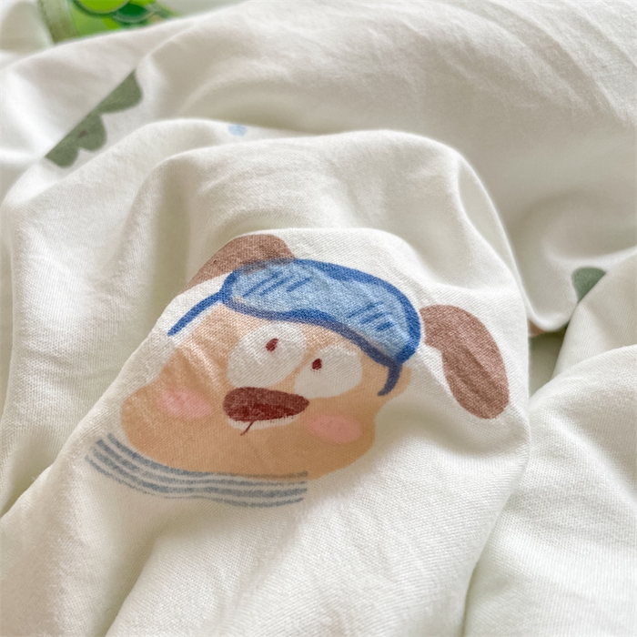 91家纺网 家纺一手货源 找家纺 美澳家纺 2025新款水洗棉印花夏被夏凉被空调被 幸运狗