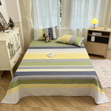 91家纺网 家纺一手货源 找家纺 总 新印象 2025新款原棉包边工艺款老粗布床单三件套