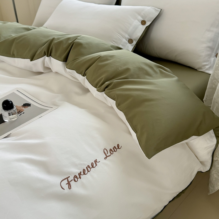 91家纺网 家纺一手货源 找家纺 艾迪尚家纺 2025新款A类纯色双拼长绒棉纯棉刺绣系列单品被套 被套单件（有单品 可定制） 轻奢翠盏