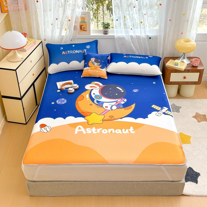 91家纺网 家纺一手货源 找家纺 （总）ds生活馆 2025新款大版卡通牛奶丝凉席