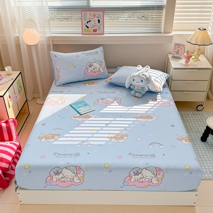 呗旺鹿 2025新款正版三丽鸥全棉13372单品床笠 彩虹玉桂狗