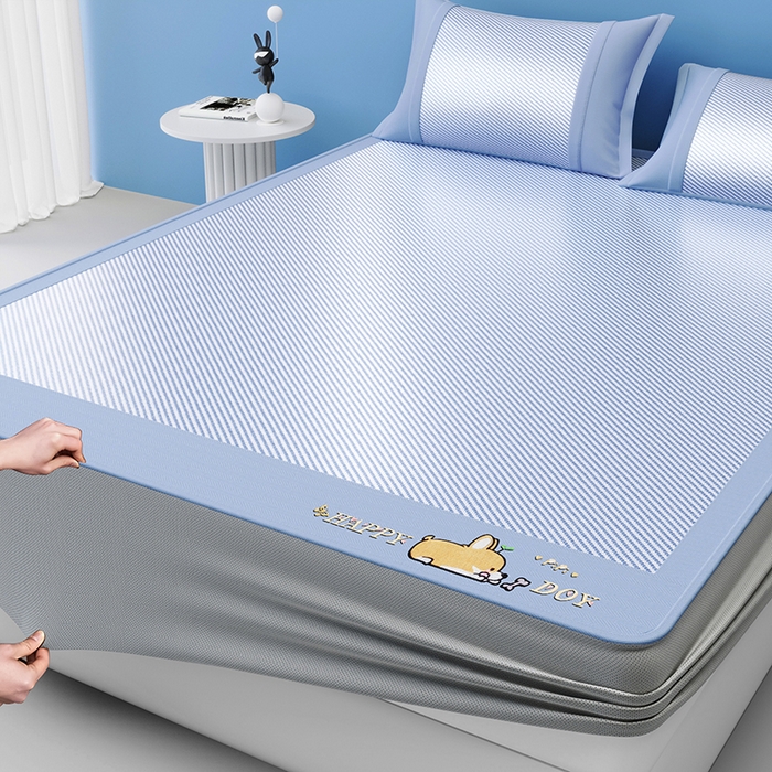 91家纺网 家纺一手货源 找家纺 （总）2025新款斜纹宽柯基凉感冰丝席