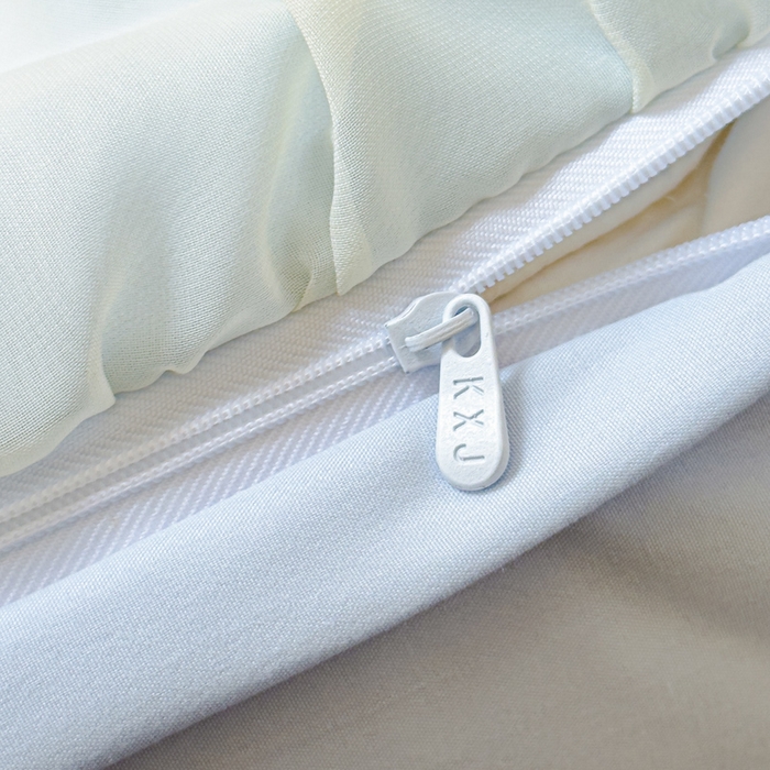 91家纺网 家纺一手货源 找家纺 狂想家  2025新款立体蕾丝花边梦娜系列四件套 梦娜晴空兰