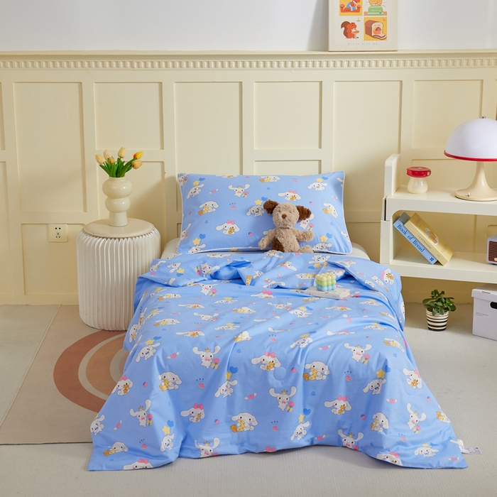 91家纺网 家纺一手货源 找家纺 ds生活馆 2025新款儿童纯棉精梳棉系列单夏被 玩具玉桂狗