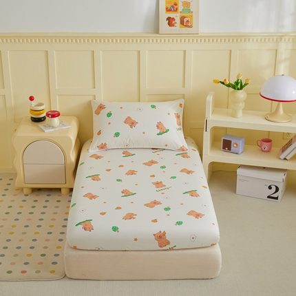 91家纺网 家纺一手货源 找家纺 （总）ds生活馆 2025新款儿童纯棉精梳棉系列单床笠