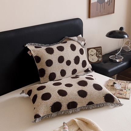 麻依2025新款色织提花流苏枕巾 如初