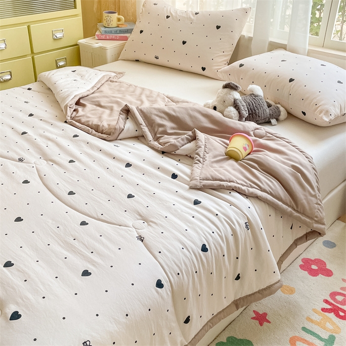 91家纺网 家纺一手货源 找家纺 美澳家纺 2025新款水洗棉印花夏被夏凉被空调被 心恋