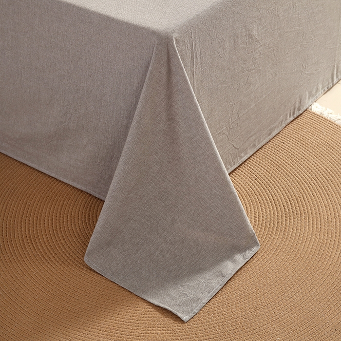 91家纺网 家纺一手货源 找家纺 恋之语家纺 2025新款全棉纯棉色织床单单品单床单床单单件 冰山灰