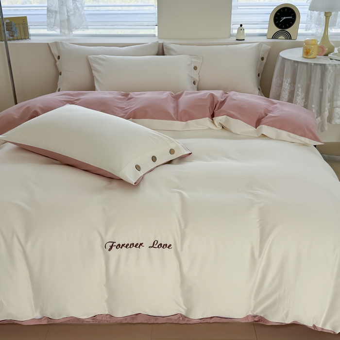 91家纺网 家纺一手货源 找家纺 艾迪尚家纺 2025新款A类纯色双拼长绒棉纯棉刺绣系列单品被套 被套单件（有单品 可定制） 奶粉甜梦