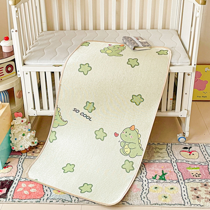 91家纺网 家纺一手货源 找家纺 （总）富馨莱 2025新款幼儿园古藤席冰丝席双面可用儿童凉席双面凉感