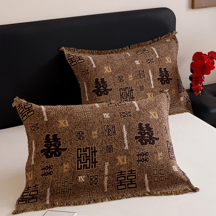 91家纺网 家纺一手货源 找家纺 （总）麻依2025新款色织提花流苏枕巾