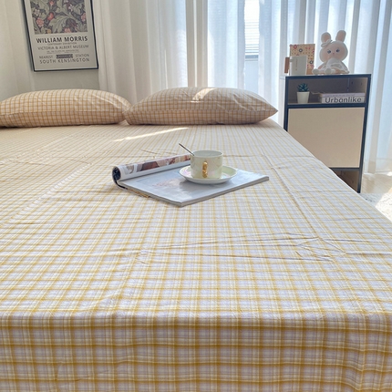 91家纺网 家纺一手货源 找家纺 艾咪-Amy ntmy 2025新款全棉纯棉色织水洗棉单品-平铺款 米雅黄