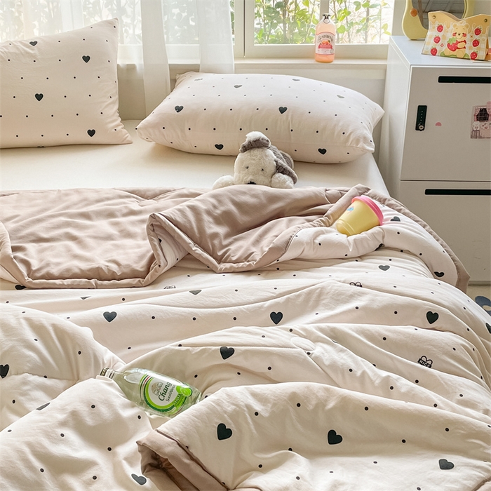 91家纺网 家纺一手货源 找家纺 美澳家纺 2025新款水洗棉印花夏被夏凉被空调被 心恋