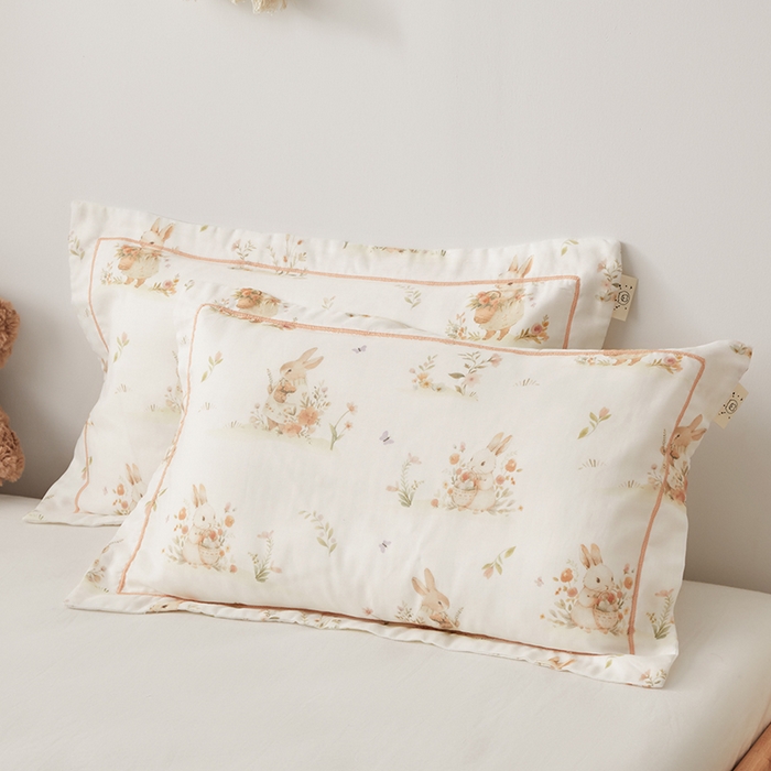 91家纺网 家纺一手货源 找家纺 荷马之梦 2025新款天竹系列—A类原创手绘风天竹纤维儿童枕套 春日郊游