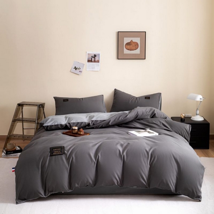 （总）恋之语 2025新款90克纯色双拼四件套