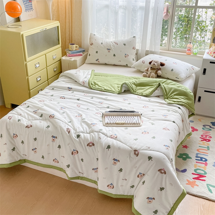 91家纺网 家纺一手货源 找家纺 美澳家纺 2025新款水洗棉印花夏被夏凉被空调被 幸运狗