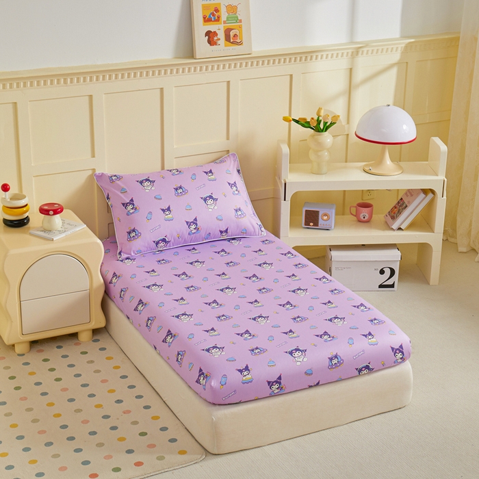 91家纺网 家纺一手货源 找家纺 ds生活馆 2025新款儿童纯棉精梳棉系列单床笠 太空库洛米