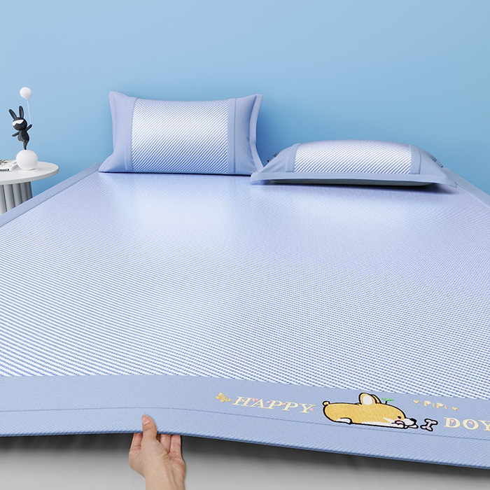 91家纺网 家纺一手货源 找家纺 （总）2025新款斜纹宽柯基凉感冰丝席