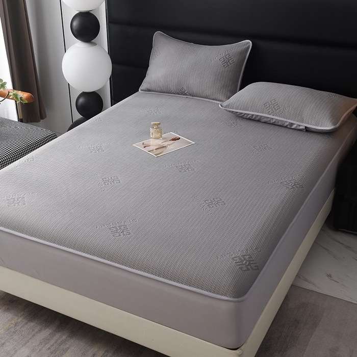 91家纺网 家纺一手货源 找家纺 （总）绒多多 2025新款A类凉感冰豆豆席子凉席床笠款