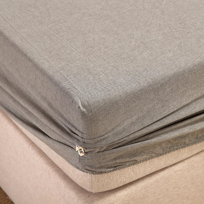 91家纺网 家纺一手货源 找家纺 恋之语 2025新款全棉纯棉色织床笠单品单床笠床笠单件 冰山灰