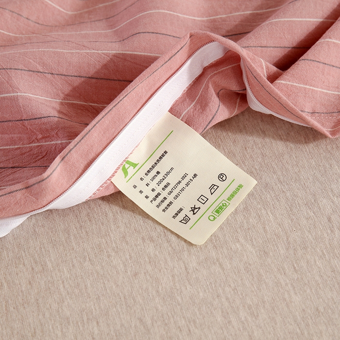 91家纺网 家纺一手货源 找家纺 恋之语 2025新款全棉纯棉色织被套单品单被套被套单件 丽人粉